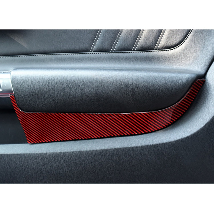 2 in 1 Car Carbon Fiber Door Panel Decorative Sticker for Ford Mustang 2015-2020, Door Panel