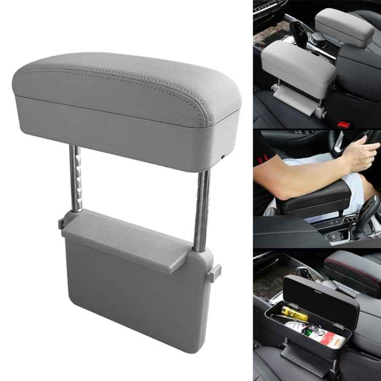 Universal Car PU Leather Wrapped Armrest Box Cushion Car Armrest Box Mat with Storage Box