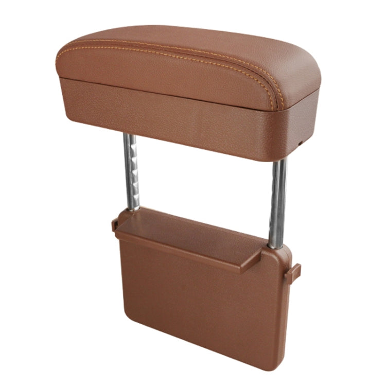 Universal Car PU Leather Wrapped Armrest Box Cushion Car Armrest Box Mat with Storage Box, 1pc(Brown), 1pc(Black), 1pc (Black Red), 1pc(Black White), 1pc(Grey), 1pc(Beige)