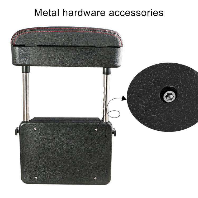 Universal Car Wireless Qi Standard Charger PU Leather Wrapped Armrest Box Cushion Car Armrest Box Mat with Storage Box, 1pc(Brown), 1pc(Black), 1pc(Black Red), 1pc(Black White), 1pc(Grey), 1pc(Beige)