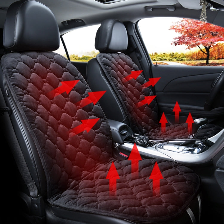 Car 12V Front Seat Heater Cushion Warmer Cover Winter Heated Warm, Double Seat, 12V Double Seat (Beige), 12V Double Seat (Red), 12V Double Seat (Black), 21V Double Seat (Coffee)