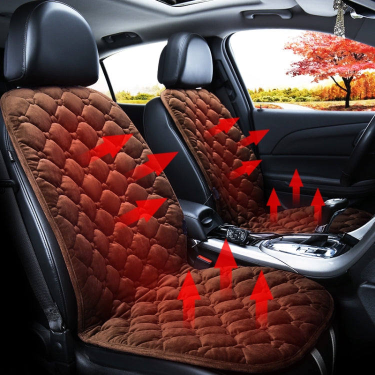 Car 12V Front Seat Heater Cushion Warmer Cover Winter Heated Warm, Double Seat, 12V Double Seat (Beige), 12V Double Seat (Red), 12V Double Seat (Black), 21V Double Seat (Coffee)