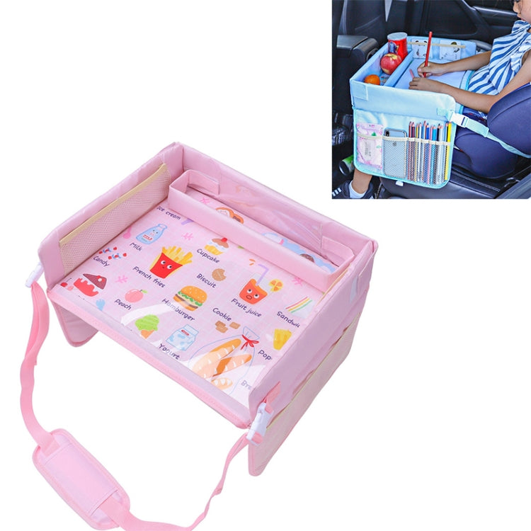 Children Waterproof Dining Table Toy Organizer Baby Safety Tray Tourist Painting Holder (Pink Food), CRP0968A, CRP0968B, CRP0968C, CRP0968D, CRP0968E, CRP0968F