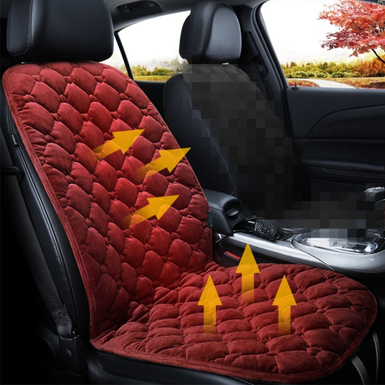 Car 24V Front Seat Heater Cushion Warmer Cover Winter Heated Warm, Single Seat, 24V Single Seat (Beige), 24V Single Seat (Red), 24V Single Seat (Black), 24V Single Seat (Coffee)
