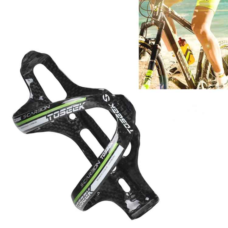 TOSEEK Gloss Full Carbon Fiber Road Bicycle Water Bottle Holder