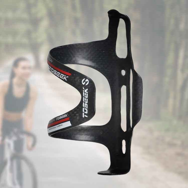 TOSEEK Gloss Full Carbon Fiber Road Bicycle Water Bottle Holder