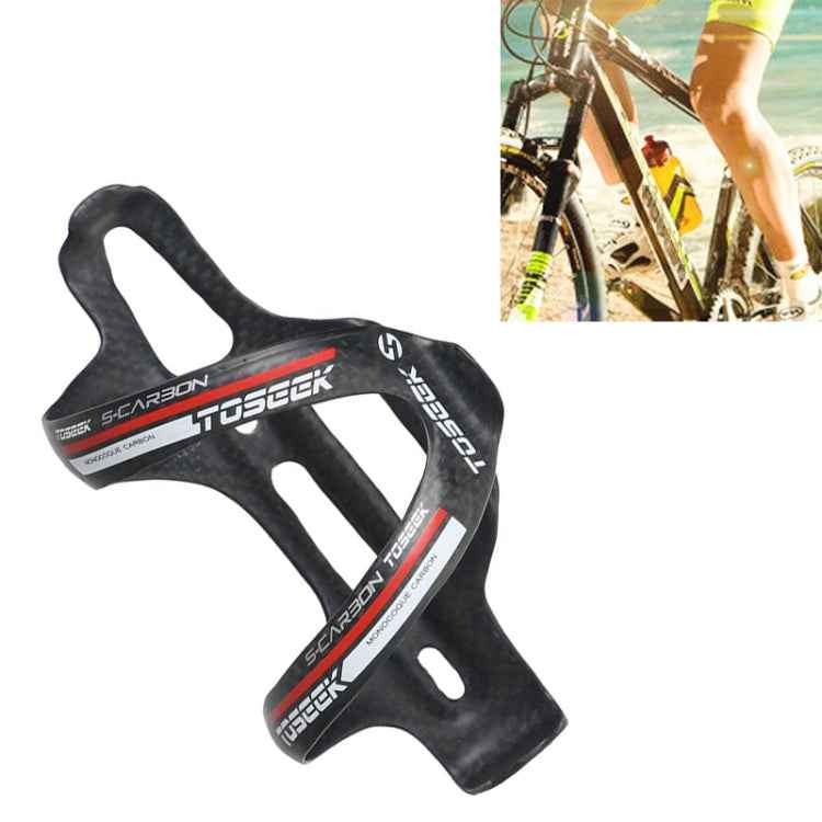 TOSEEK Matte Full Carbon Fiber Road Bicycle Water Bottle Holder
