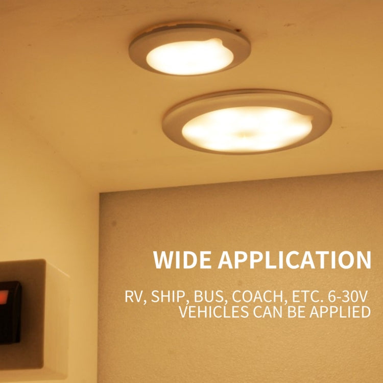 DC 9-30V 4.5W 3000-3300K IP67 Marine RV Dimmable 150mm LED Dome Light Ceiling Lamp, with Touch Control, 150mm LED Dome Light, 150mm LED Dome Light(White Light)