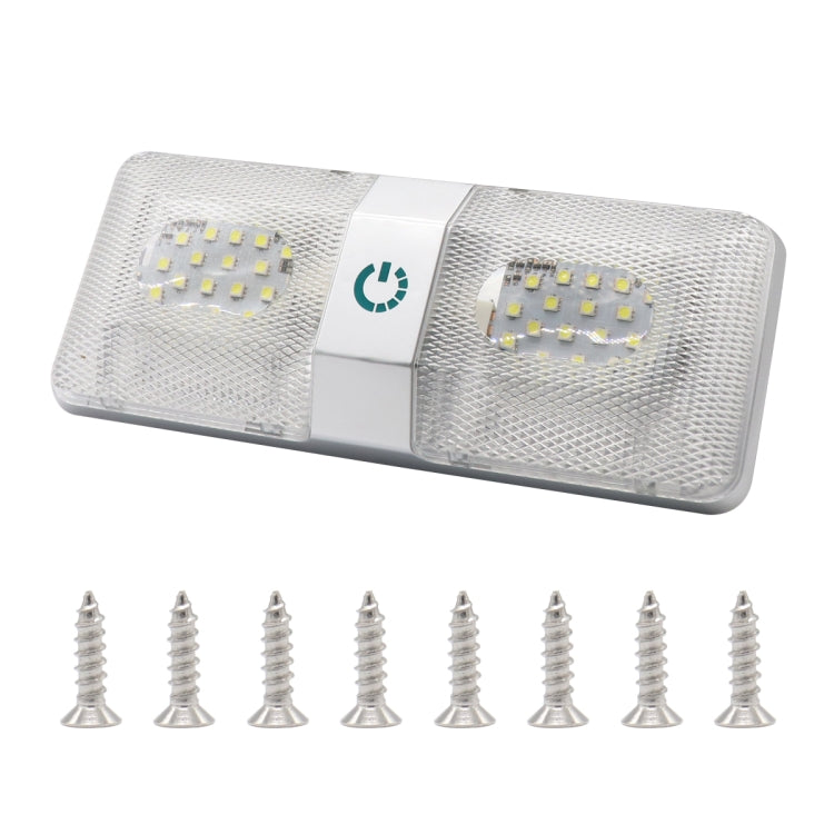 D4376D DC11-18V 6W 6000-6500K IP50 48LEDs SMD-5050 Marine RV Dimmable LED Dome Light Ceiling Lamp, with Touch Control, D4376D