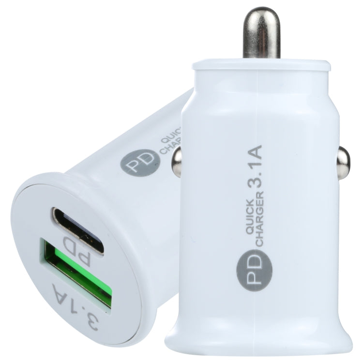 TE-339PD 3.1A PD USB-C / Type-C + USB Interface Mini Fast Charging Car Charger