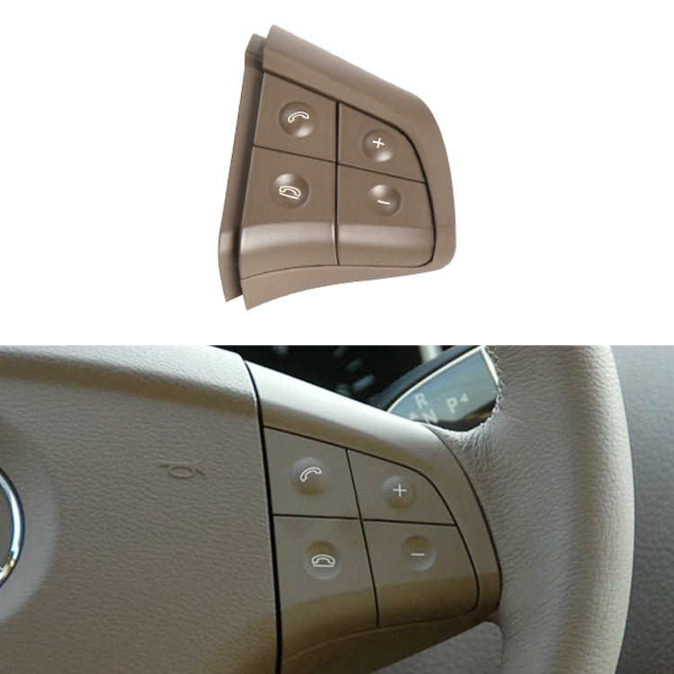 Car Right Side 4-button Steering Wheel Switch Buttons Panel 1648200110 for Mercedes-Benz W164, Left Driving, Right Side 4-button (Grey), Right Side 4-button (Black), Right Side 4-button (Coffee)