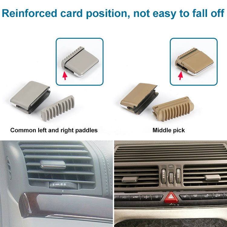 Car Left and Right Side Air Conditioning Exhaust Switch Paddle for Mercedes-Benz S Class W220 1998-2005, Left Driving, Left and Right Side (Beige), Left and Right Side (Black), Left and Right Side (Grey), Left and Right Side (Khaki)