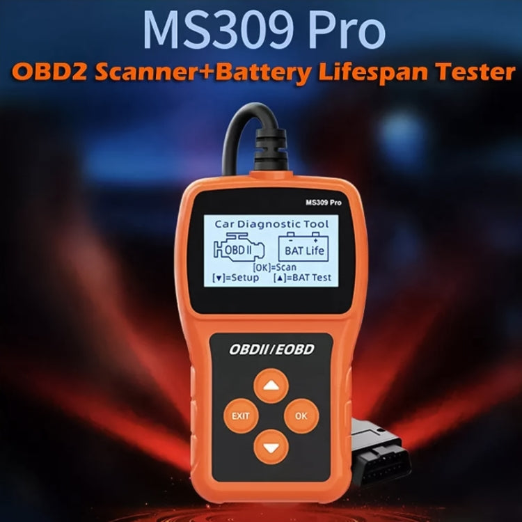 MS309 Pro Car Fault Detector OBD2 EOBD Scanner Code Reader, MS309 Pro