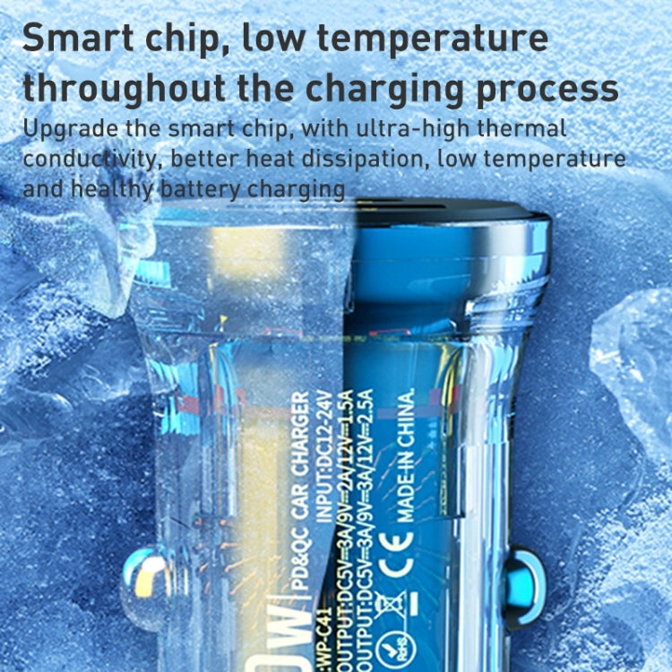 WK WP-C41 Vanguard Series 30W USB + Type-C Car Charger