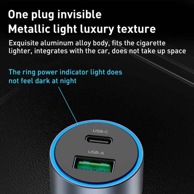 MOMAX UC16E 67W USB-C / Type-C + USB Dual Ports Car Charger