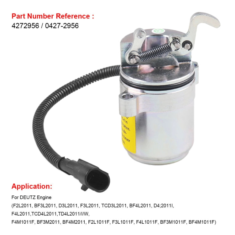 Fuel Shutdown Shut Off Solenoid Valve for Deutz Engine 04272956 6686715, For Deutz Engine