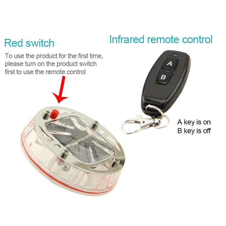 4 PCS Solar LED Car Tire Decoration Flashing Lights Colorful Wheels Hub Atmosphere Lights Infrared Remote Control, Infrared Remote Control