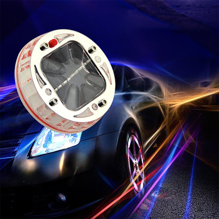 4 PCS Solar LED Car Tire Decoration Flashing Lights Colorful Wheels Hub Atmosphere Lights Infrared Remote Control, Infrared Remote Control