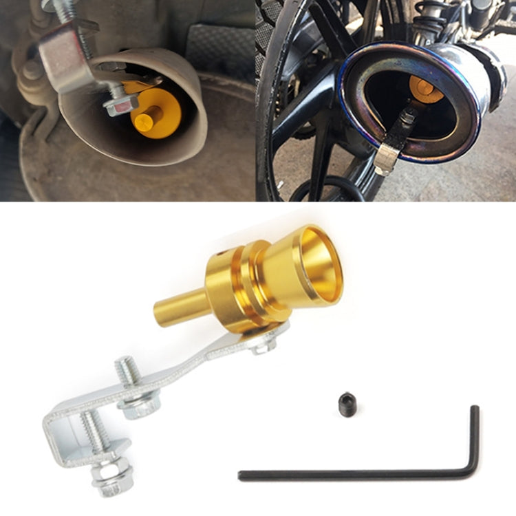 Universal Aluminum Turbo Sound Exhaust Muffler Pipe Whistle Car / Motorcycle Simulator Whistler, Size: M, Outside Diameter: 23mm