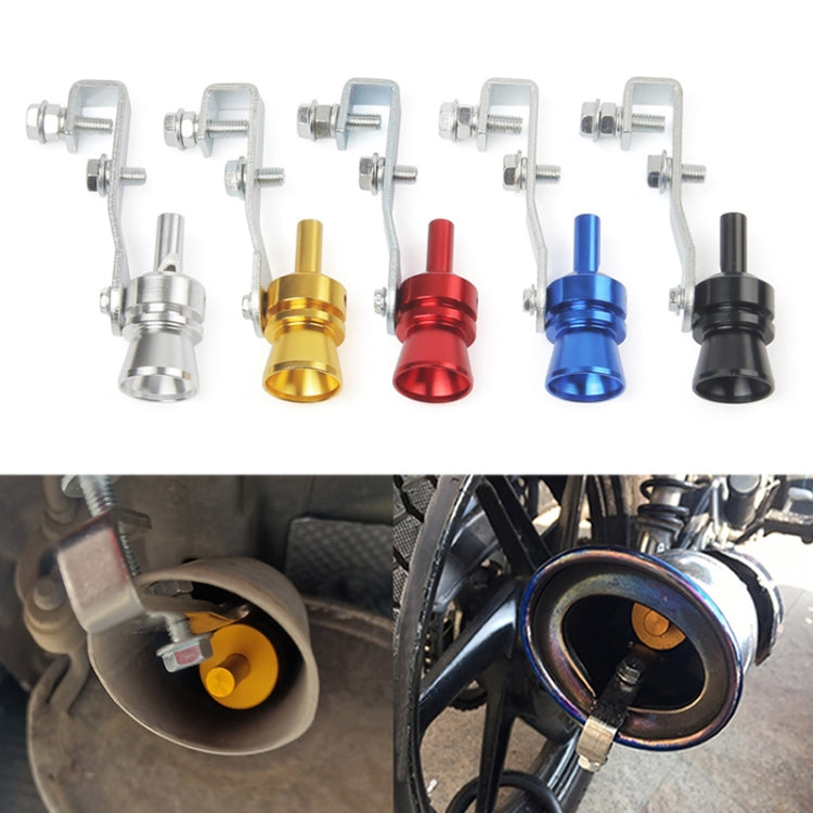 Universal Aluminum Turbo Sound Exhaust Muffler Pipe Whistle Car / Motorcycle Simulator Whistler, Size: M, Outside Diameter: 23mm, Size: M (Blue), Size: M (Red), Size: M (Silver), Size: M (Black), Size: M (Gold)