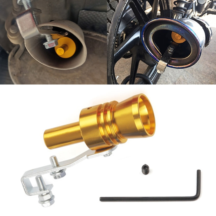 Universal Aluminum Turbo Sound Exhaust Muffler Pipe Whistle Car / Motorcycle Simulator Whistler, Size: XL, Outside Diameter: 35mm, Size: XL (Gold), Size: XL (Blue), Size: XL (Red), Size: XL (Silver), Size: XL (Black)