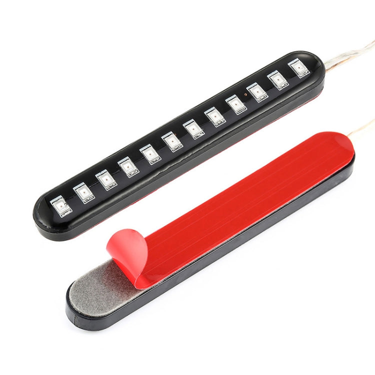 1 Pair Motorcycle 12LED Running Water Turn License Plate Light, 12LED