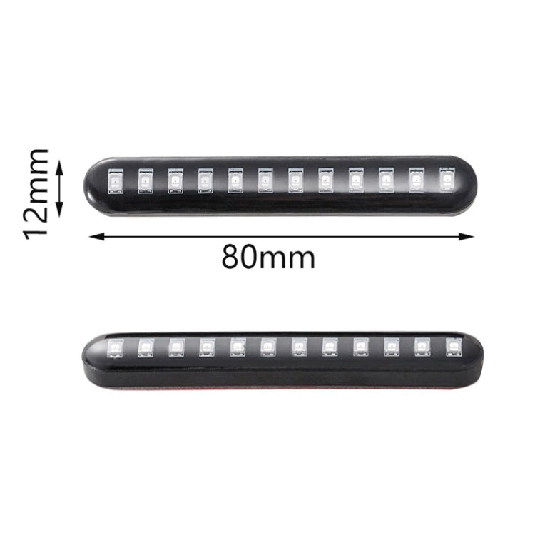 1 Pair Motorcycle 12LED Running Water Turn License Plate Light, 12LED