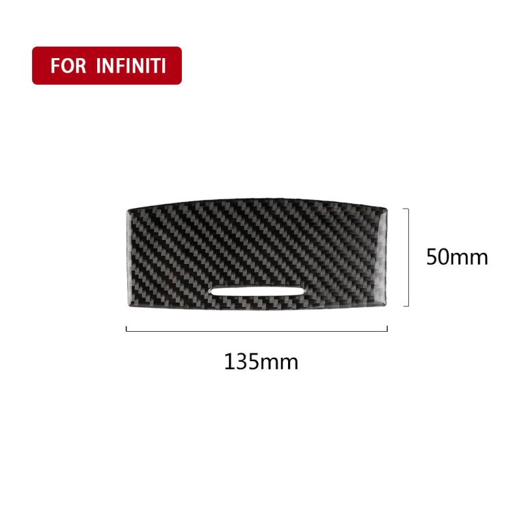 Car Carbon Fiber Gear Shift Ashtray Decorative Sticker for Infiniti Q50 / Q60 2014-2020, Gear Shift Ashtray