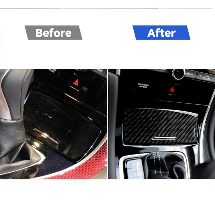 Car Carbon Fiber Gear Shift Ashtray Decorative Sticker for Infiniti Q50 / Q60 2014-2020, Gear Shift Ashtray