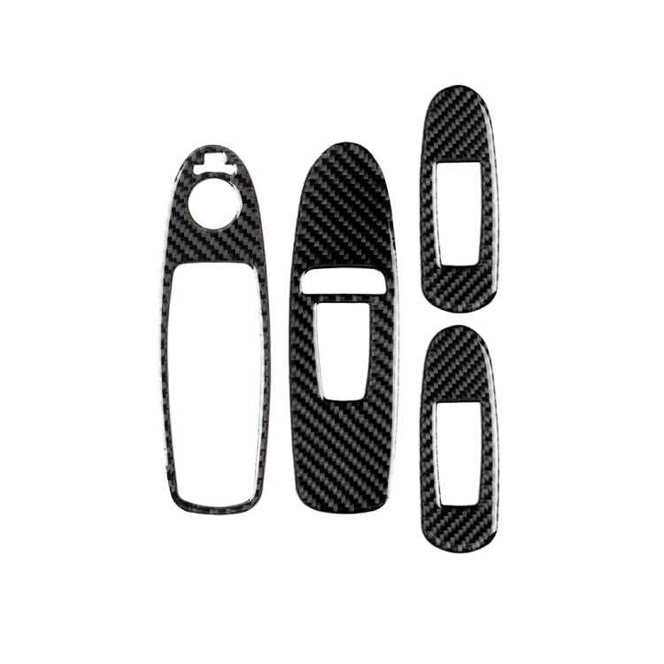 4 PCS Car Carbon Fiber Window Lift Panel Decorative Sticker for Infiniti Q50 2014-2020, Left Drive, Window Lift Panel (B)