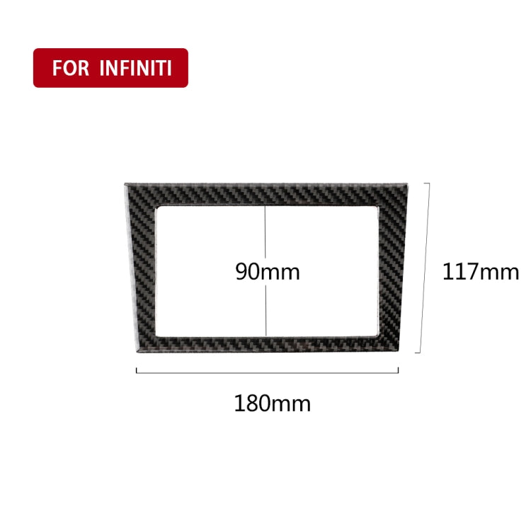 Car Carbon Fiber Navigation Frame Decorative Sticker for Infiniti Q50 / Q60 2014-2020, Navigation Frame