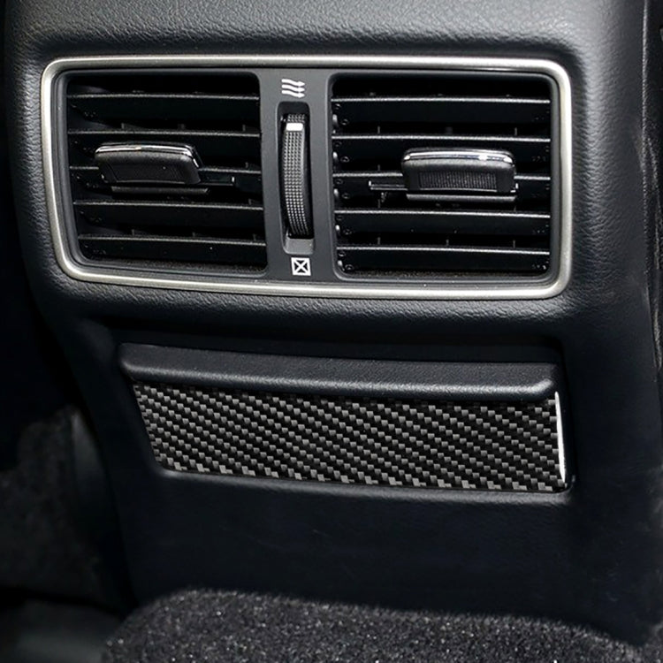 Car Carbon Fiber Rear Seat Ashtray Panel Decorative Sticker for Infiniti Q50 / Q60 2014-2020, Rear Seat Ashtray Panel