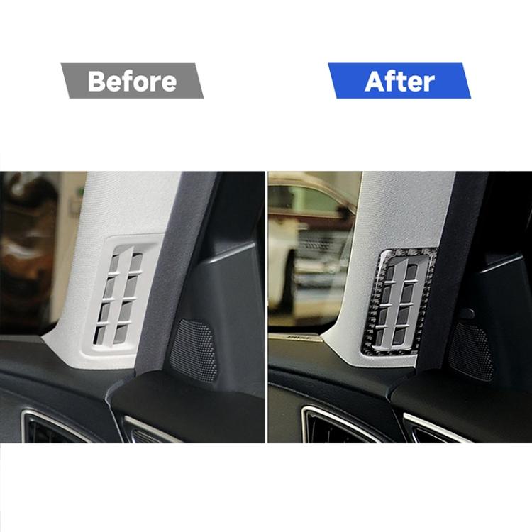 2 PCS Car Carbon Fiber A Column Air Outlet Frame Decorative Sticker for Infiniti Q50 / Q60 2014-2020, A Column Air Outlet Frame