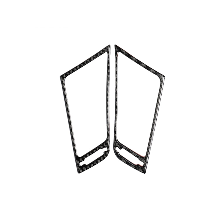 2 PCS Car Carbon Fiber Central Air Outlet Frame Decorative Sticker for Infiniti Q50 / Q60 2014-2020, Central Air Outlet Frame