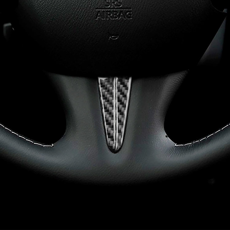 2 PCS Car Carbon Fiber Steering Wheel Below Decorative Sticker for Infiniti Q50 / Q60 2014-2020, Steering Wheel Below