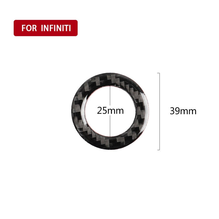 Car Carbon Fiber One-button Start Decorative Sticker for Infiniti Q50 / Q60 2014-2020