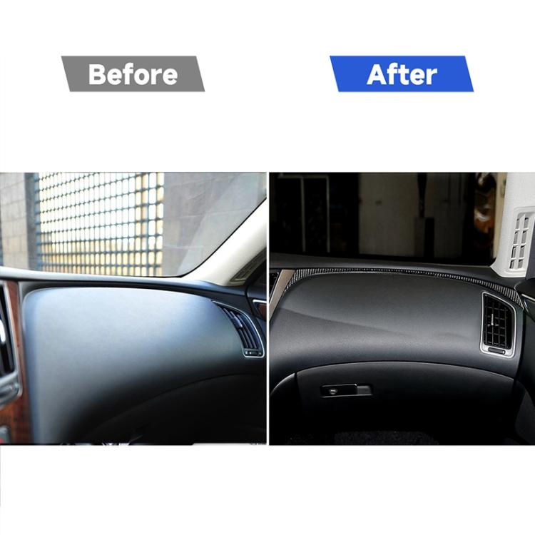 Car Carbon Fiber Right Side of the Dashboard Decorative Sticker for Infiniti Q50 / Q60 2014-2020, Left Drive, Right Side of the Dashboard