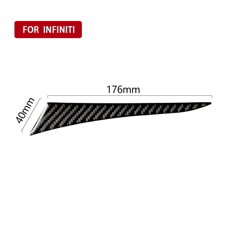 Car Carbon Fiber Left Side of the Dashboard Decorative Sticker for Infiniti Q50 / Q60 2014-2020, Left Drive, Left Side of the Dashboard