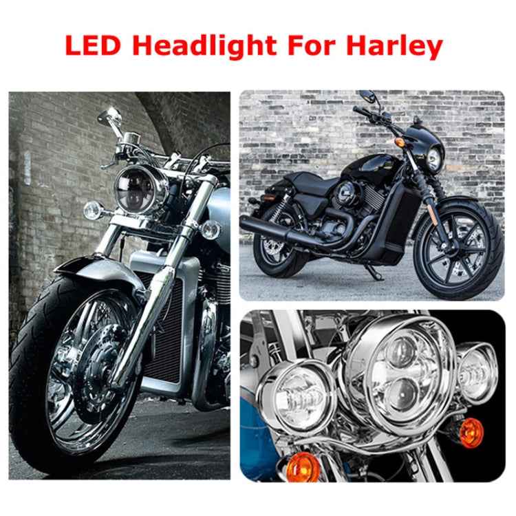5.75 inch DC12V 6000K-6500K 40W Car LED Headlight for Harley, 5.75 inch, 40W