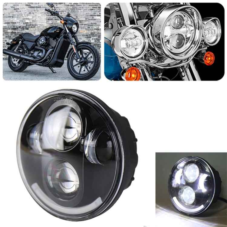 5.75 inch DC12V 6000K-6500K 40W Car LED Headlight for Harley, 5.75 inch (Silver), DC12V 40W