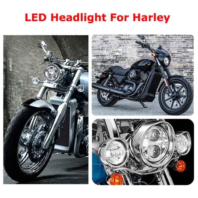 5.75 inch DC12V 6000K-6500K 40W Car LED Headlight for Harley, 5.75 inch (Silver), DC12V 40W