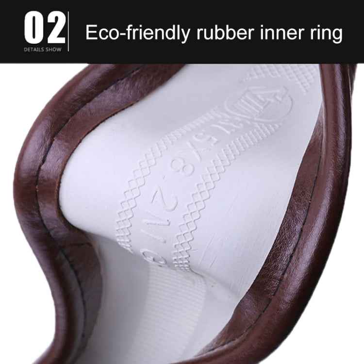 Universal Car Genuine Leather Pinhole Steering Wheel Cover, Diameter: 38cm