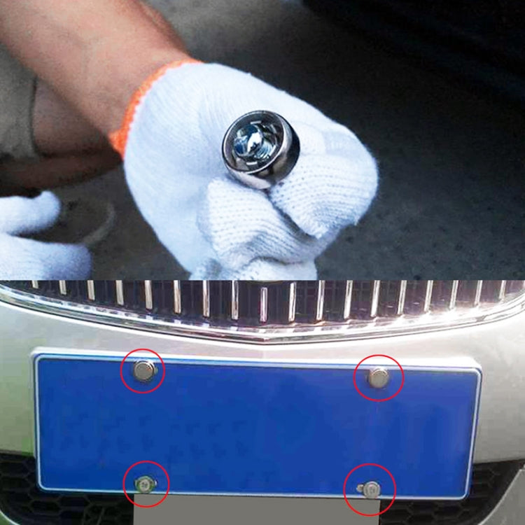 10 Sets Anti-theft Screws Car License Plate Bolts Frame Screws, 10 Sets