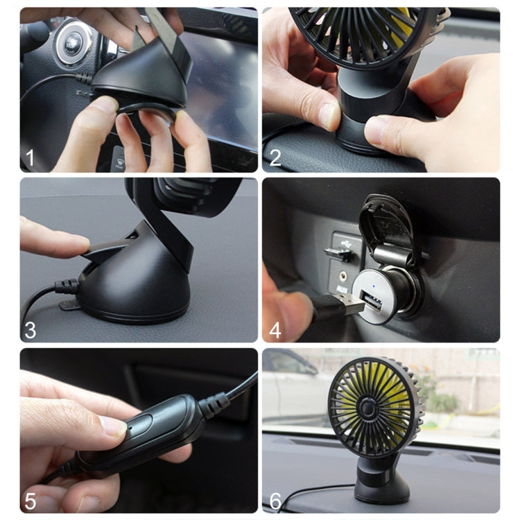 F402 Portable Car Center Console Sucker Electric Cooling Fan with Aromatherapy, F402