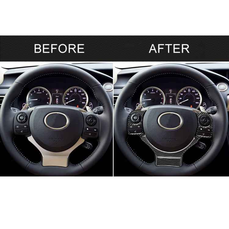 4 in 1 Car Carbon Fiber Steering Wheel Button Decorative Sticker for Lexus IS250 NX200 200t 300h, Left and Right Drive Universal, For Lexus IS250 NX200 200t 300h(B)