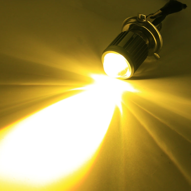 H4 DC12-80V / 10W / 6000K / 3000K / 800LM Bicolor Motorcycle Headlights with Projector Lens, H4