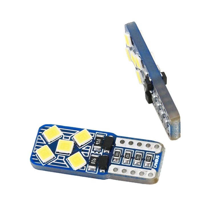 2 PCS T10 / W5W / 168 DC12V 1.8W 6000K 130LM 10LEDs SMD-2835 Car Reading Lamp Clearance Light, with Decoder, 10LEDs SMD-2835