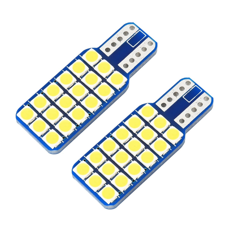 2 PCS T10 / W5W / 168 DC12V 1.8W 6000K 140LM 18LEDs SMD-3030 Car Reading Lamp Clearance Light, with Decoder, 18LEDs SMD-3030