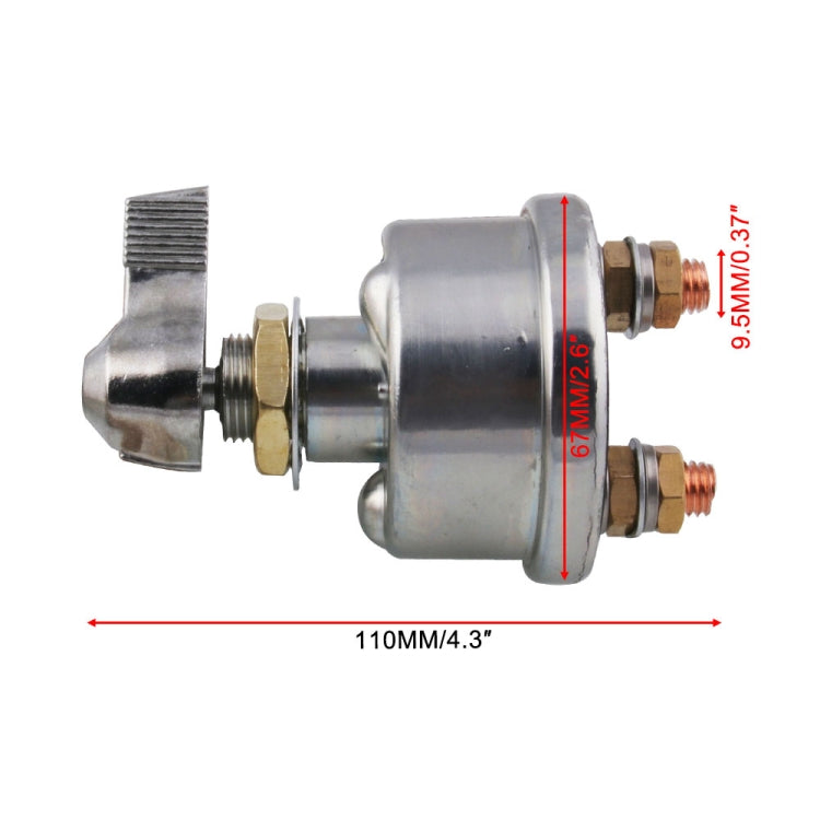 12V 125A Master Battery Disconnect Battery Switch Power Isolator Cut Off Kill Switch for UVT ATV Marine, 12V 125A