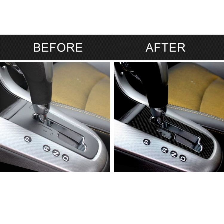 Car Carbon Fiber Center Control Gear Shift Position Panel Decorative Sticker for Chevrolet Cruze 2009-2015, Left and Right Drive Universal, Gear Shift Position